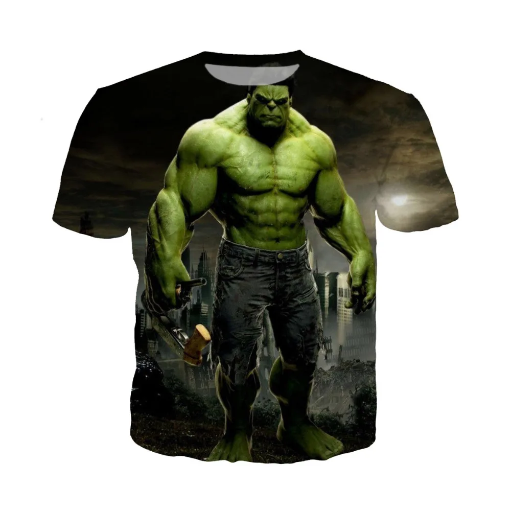 LIASOSO naverable Hulk t shirt comics The Avengers heros 3D печать Supereroe Thanos Hawkeye Camicia hu125|Футболки| |
