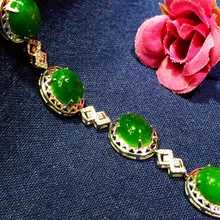 Кулон, природная яшма S925 стерлингового серебра Для женщин и Винтаж Ретро тайский серебряный браслет