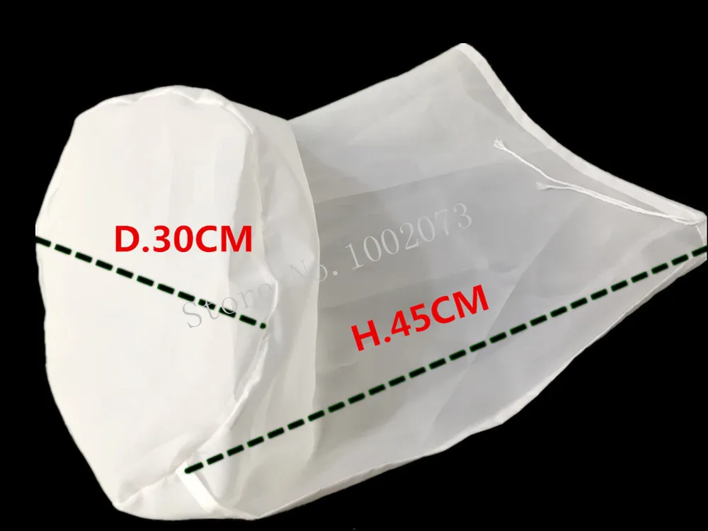 4530cm 100M 300M Large food grade Nylon filter bag for home brew beer red wine rice wine juice soybean milk tea making (1)