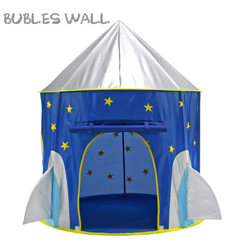 

Children Play Tent Space Rocket Castle Kids Foldable Pop Up Playhouse Best Indoor Outdoor House Toy Boys Girls Baby Toddler Gift