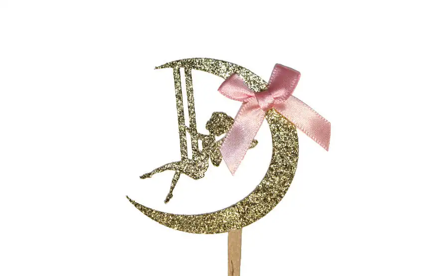 Rosa Grün Hexe Cake Topper Mit Glitzer - Magische Kuchendeko Für Halloween & Geburtstage