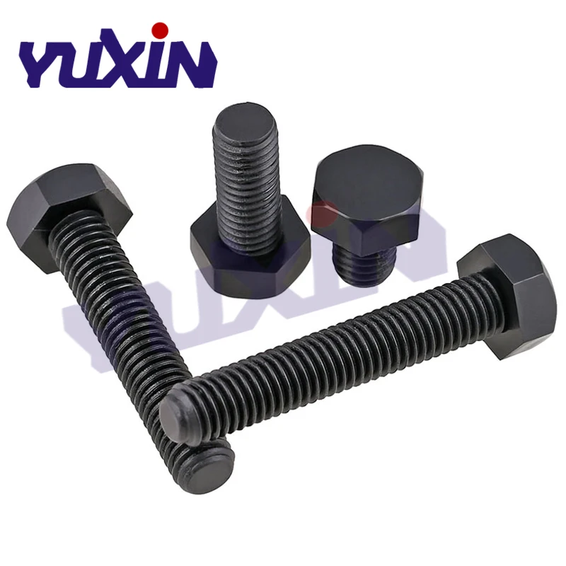 DIN933 Black Nylon External Hex Bolts Hexagonal Screws M3 M4 M5 M6