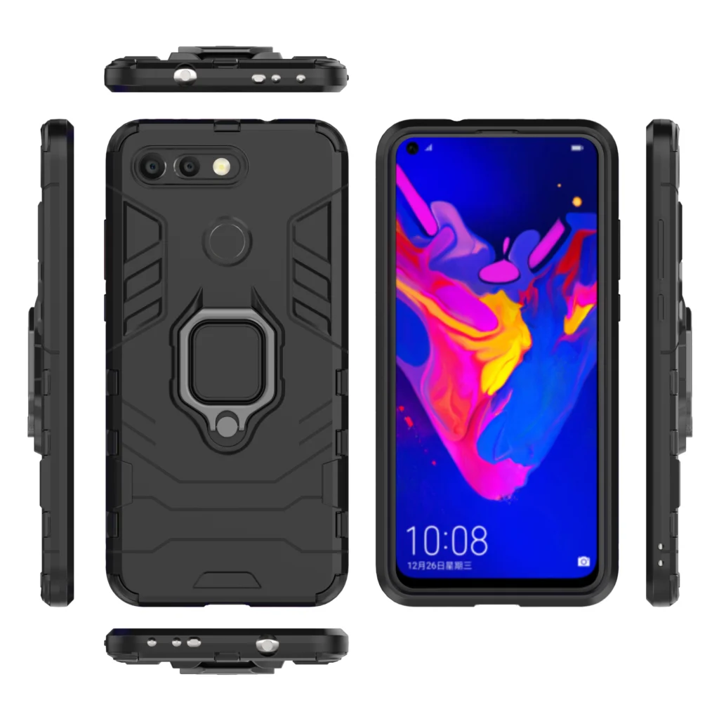 Ударопрочный чехол с подставкой для Huawei Honor V10 V20 Play 10 Lite жесткий защитный из ПК и