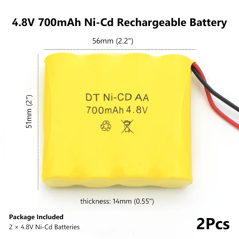 1/2/4/8 шт. 4,8 V 700 мА/ч, NI-CD дистанционного Управление игрушки электрические игрушки безопасности электрические игрушки батарейки АА батареи группы - Цвет: 2pcs