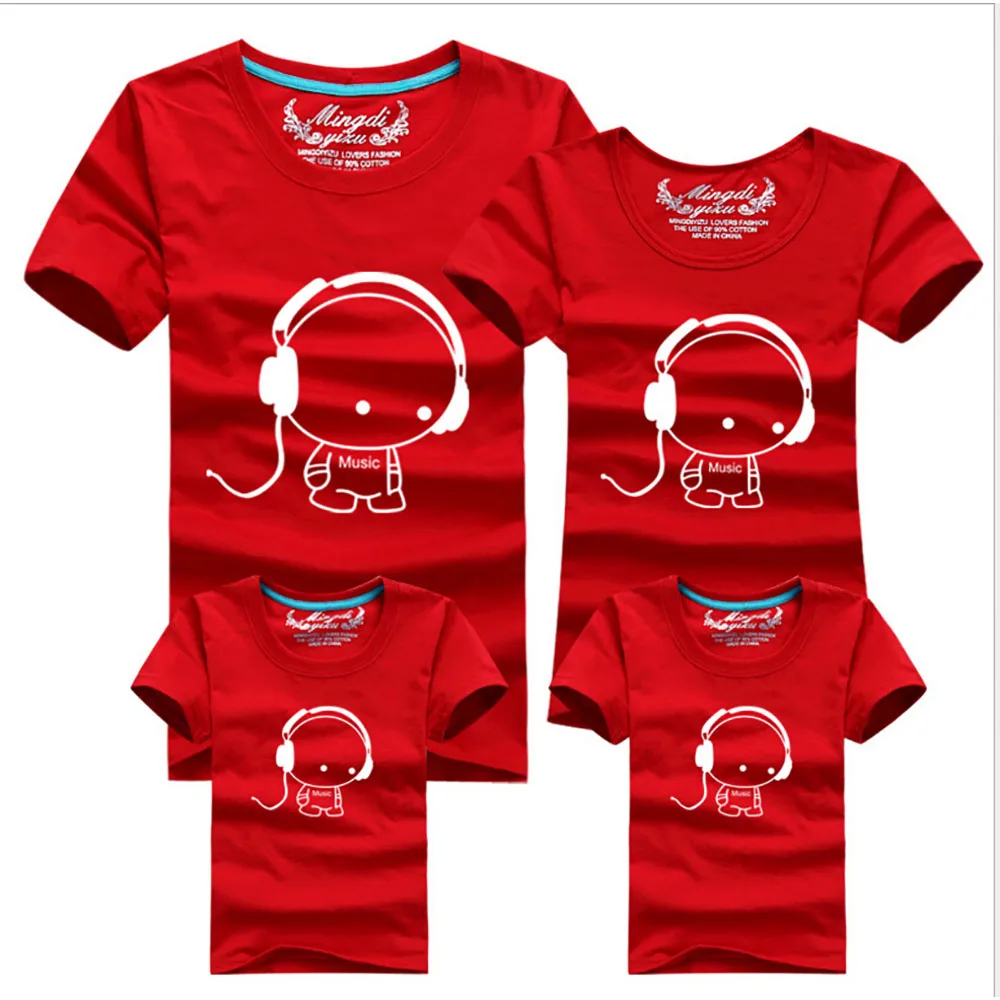 2016 New Family Look Headset T Shirts 9 Colors Summer ...