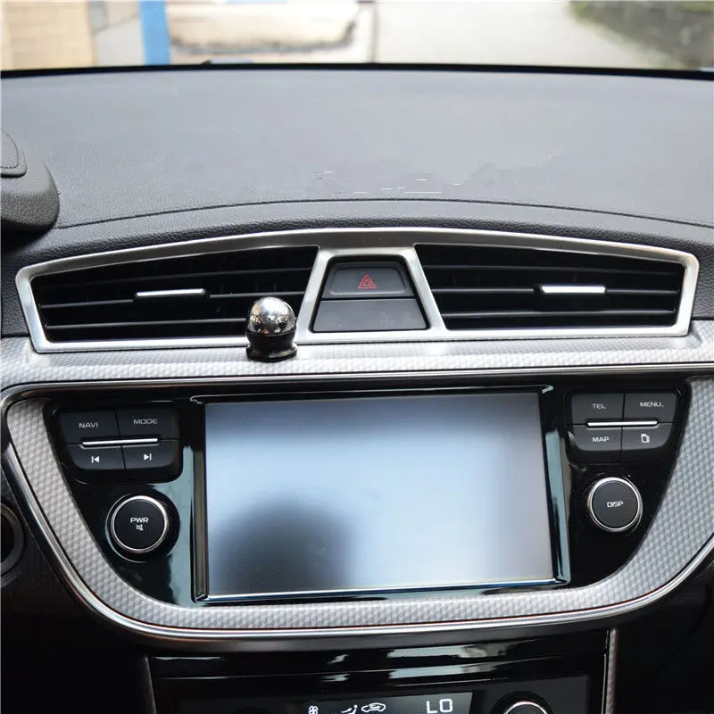 

For Geely Atlas 2016 2017 2018 Stainless steel Air conditioning Outlet frame Parking lights Switch button Panel Cover Trim