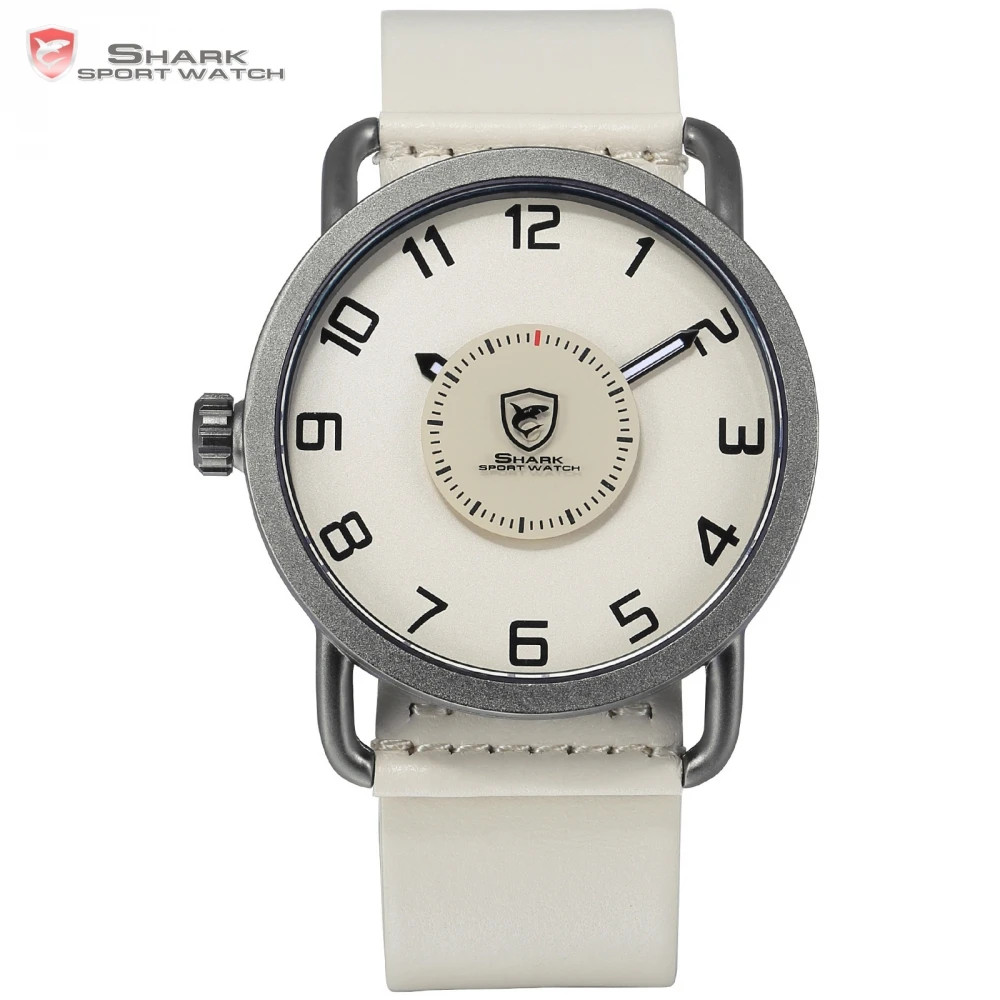 Caribbean Rough Shark Sport Watch Beige Dial Special Turntable Second
