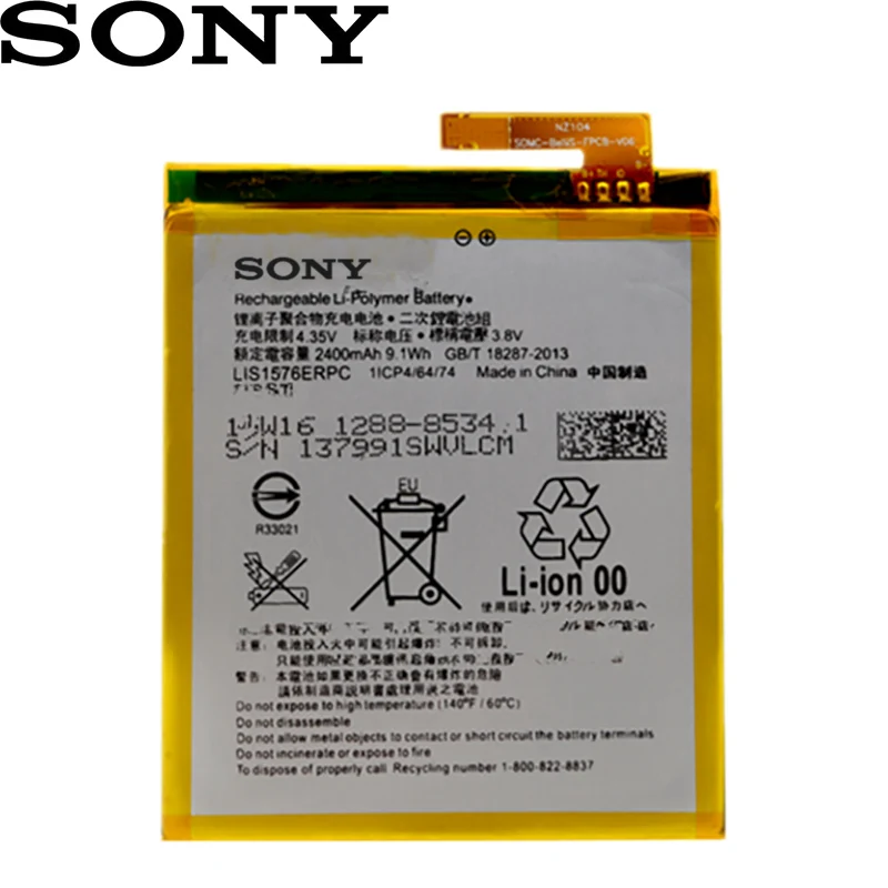 

SONY New Original LIS1576ERPC 2400mAh Battery For Sony Xperia M4 Aqua E2353 E2303 E2333 E2306 E2312 E2363 AGPB014-A001 Phone