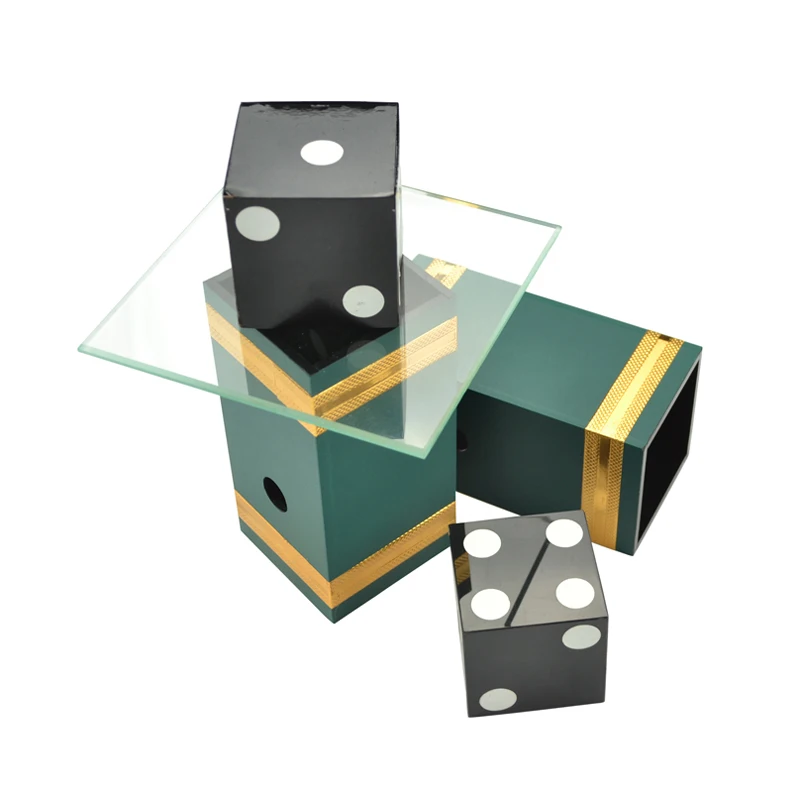 

Dice Penetration Glass Magic Tricks Props Toys Stage Professional Magician