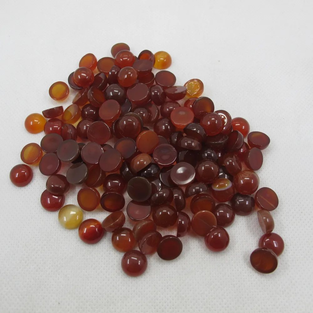 Wholesale 10pcs/lot Natural Red Agate Carnelian 10mm Round Gem stone Jewelry Cabochon Fit Gem stone Ring Face