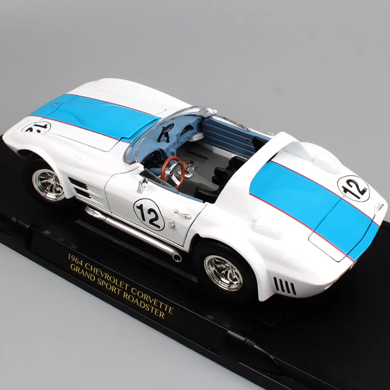 1/18 дорожный знак 1964 Chevrolet Corvette Chevy StingRay Grand Sport Diecasts& Toy Vehicles масштабная модель машинки модель для детей мальчик