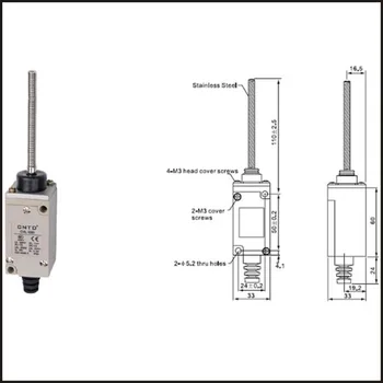 

Switch travel omron limit switch 10A, 250V Electrical Safety Key Interlock switch Compact Prewired micro switch HL-5381