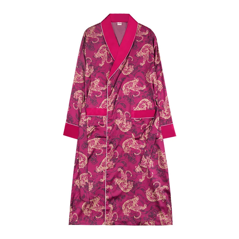 Summer Men Pajamas Set Robe&Pant&Shorts Sleepwear Satin Print Male Casual Home Clothes Sleep Suit Kimono Bathrobe Gown L XL XXL Summer Men Pajamas Set Robe&Pant&Shorts Sleepwear Satin Print Male Casual Home Clothes Sleep Suit Kimono Bathrobe Gown L XL XXL