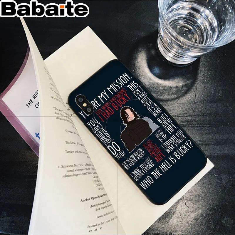 Babaite Marvel the winter solider bucky barnes Топ детальный чехол для телефона для Apple iPhone 8 7 6 6S Plus X XS MAX 5 5S SE XR