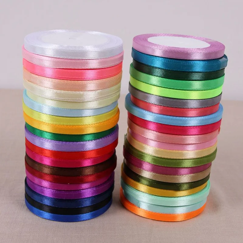 22 Meters (25 Yards) Silk Satin Ribbon(6mm-50mm) Party Home Wedding Decoration Gift Wrapping Christmas New Year DIY Material | Дом и сад