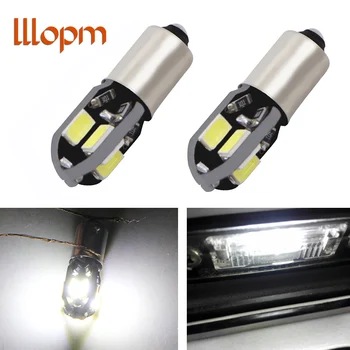 

2Pcs Auto LED BA9S T4W BAX9S H6W BAY9S H21W 8-5630 SMD White 12V Car side wedge door clearance Marker Rear Reverse lamp bulb