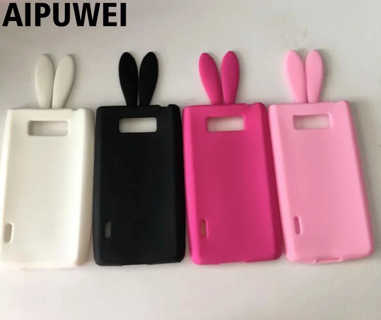 

AIPUWEI Cute Cartoon Rabbit Design Soft Silicone Cover Case for LG Optimus L7 P700 P705 Coque phone cases fundas capa
