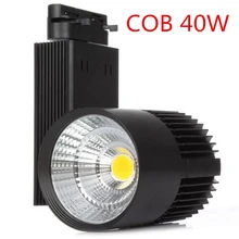 Track Light LED 40W COB Rail Spot Lamp Shoe Clothes Store Shop Lighting Rails Aluminum Showroom Spotlight 2/Wire 2 phase