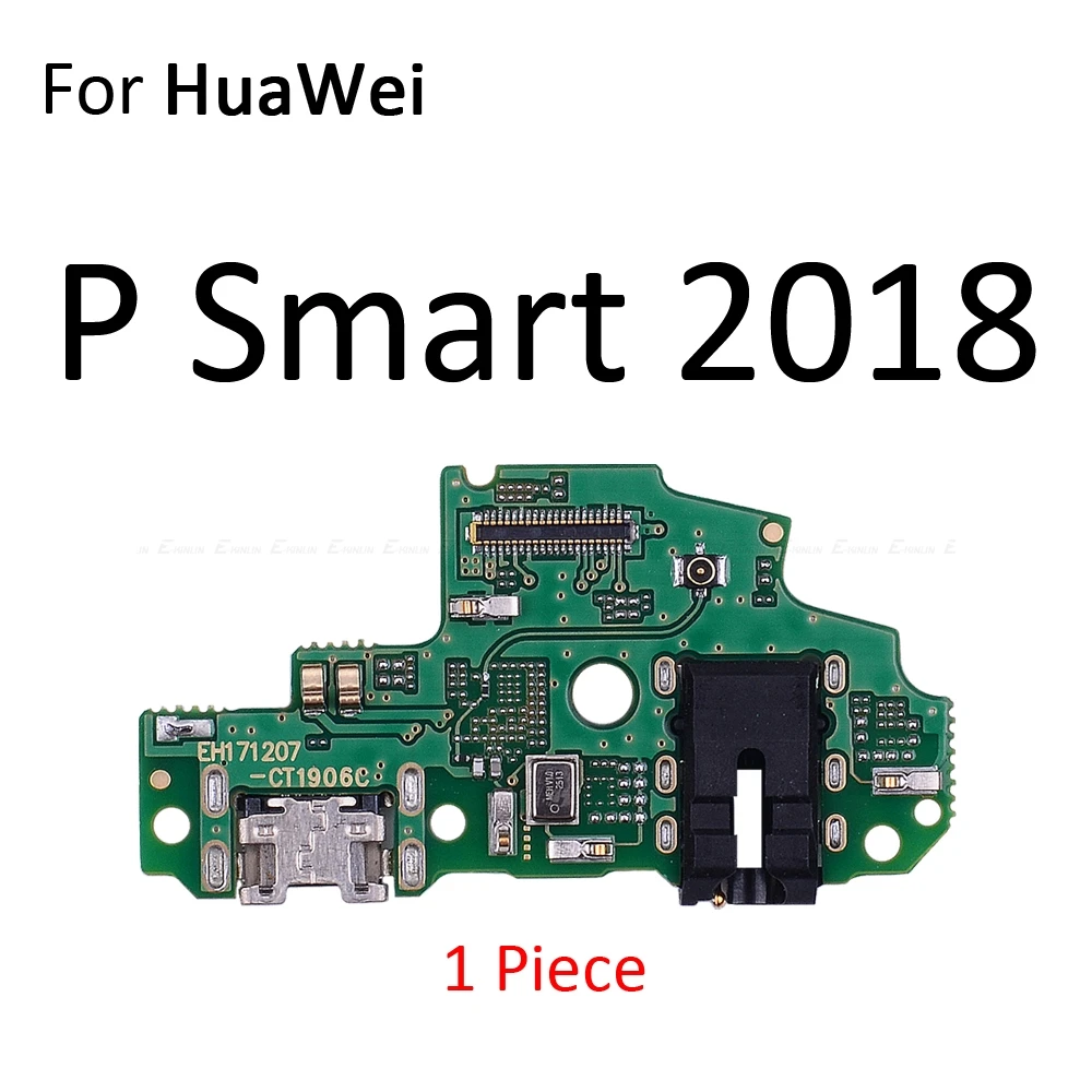 Соединительная плата для зарядного порта, гибкий кабель с микрофоном для HuaWei mate 20 10 9 Pro Lite P Smart Plus - Цвет: For P Smart 2018