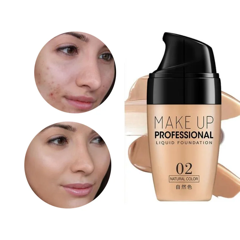 

Beauty Face Foundation Cream Waterproof Long-lasting Concealer Liquid Professional Makeup Full Coverage Matte Base Make Up