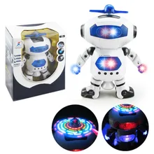 Funny Electronic Walking Dancing Smart Space Robot Astronaut Kids Music Light Toys montessori materials Free Shipping