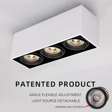 Puluoti Три головки регулируемая одежда на одно плечо магазин потолочный светильник поверхностный прожектор