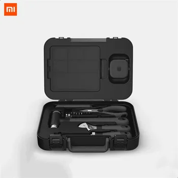 

MIIIW 16Pcs DIY Tool Kit Toolbox General Household Hand Tool with Screwdriver Wrench Hammer Tape Plier Knife ToolBox
