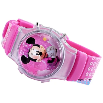 

2019 Fashion Boys Girls Silicone Digital Watch For Kids Mickey Minnie Cartoon Children Christmas Gift Student Clock Watch