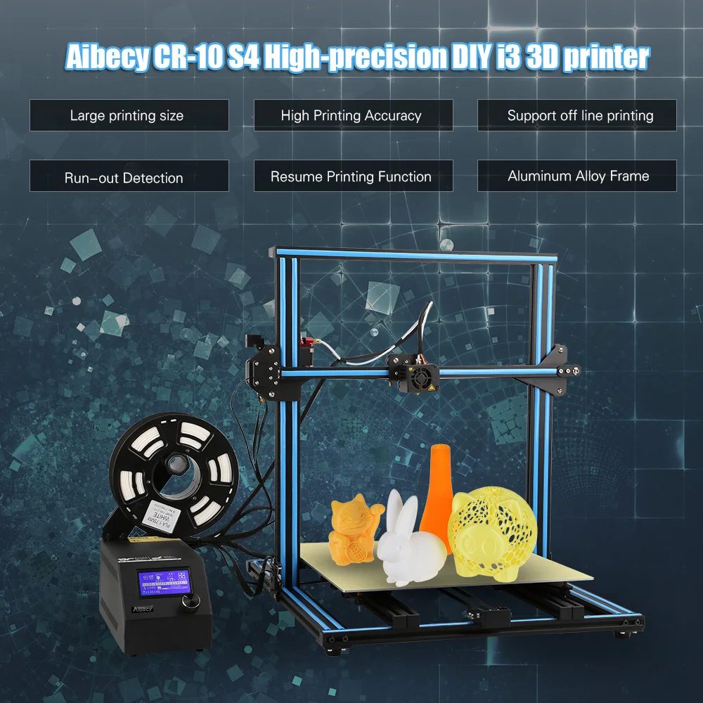 3d принтер CR-10/CR-10S/CR-10S4 самостоятельная сборка 3D DIY принтер наборы с алюминиевой рамкой и детектор нити включает 2 кг нити