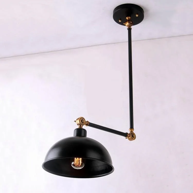 

Loft American industrial retro creative mechanical arm bar restaurant card iron LED without light Pendant Lights GY10