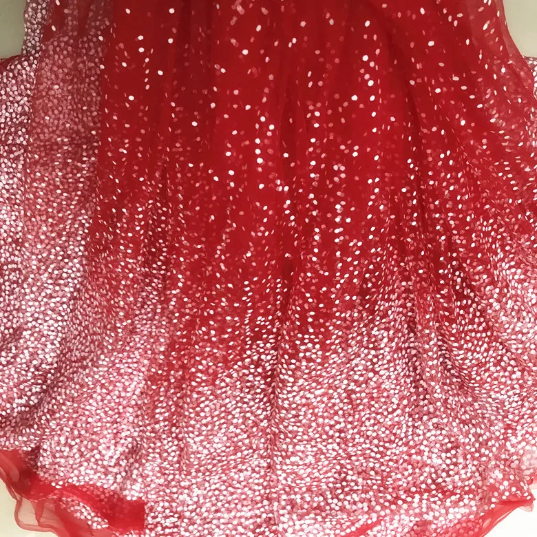 

3 Yard 2019 New Silver Sequin Glitter Dot Wedding Dress Girl Dress Material Yarn Mesh Fabric Gradient Stoffen Tecido Inf INS Hot