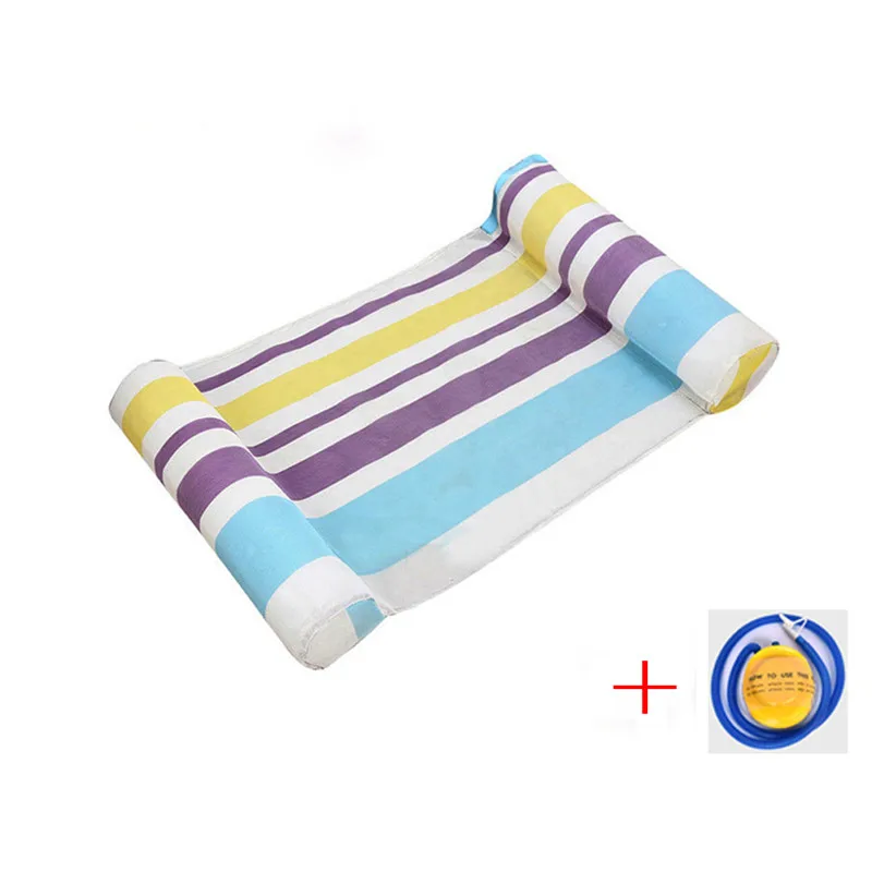 

Men Outdoor PVC Water Hammock Lounge Beach Sunbathing Swim Pool Inflatable Floating Bed Rest Chair Sleeping Bed Mat With Pillow