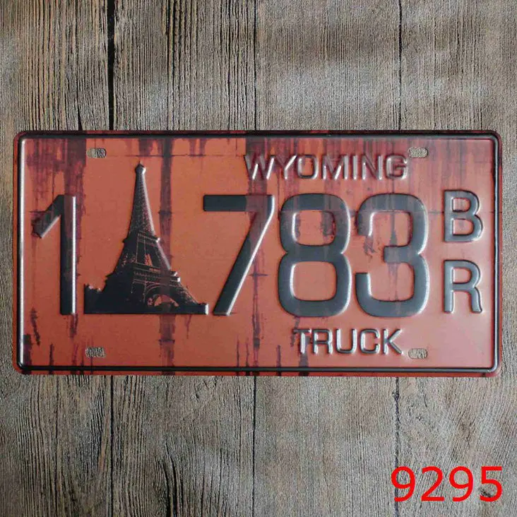 Париж, Колорадо, Рим, оловянные знаки, Вайоминг, Каролина, номер автомобиля, номерной знак, паб, бар, гараж, винтажный декоративный металлический плакат YN073 - Цвет: YG913