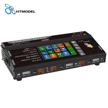 Htrc ht206 AC/DC Tri 200 Вт* 3 20A* 3 тройной Порты и разъёмы RC Баланс Зарядное устройство для литий-ионным lipo/life/lihv Батарея 4." Цвет ЖК-дисплей Сенсорный экран