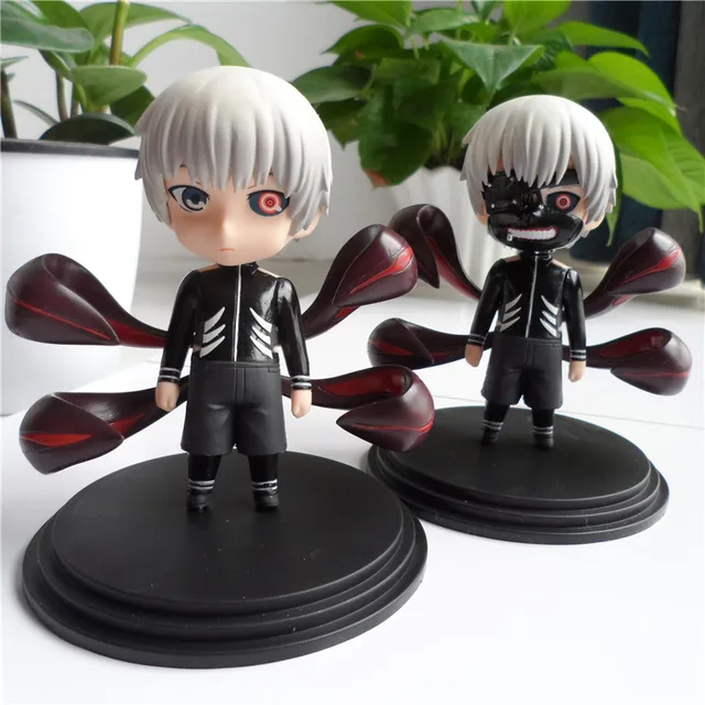 Japanese Anime Tokyo Ghoul Figurine 2pcs/set Kaneki Ken Cartoon Doll PVC Action Figure 10cm-in