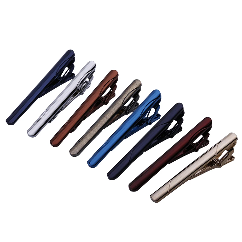 

8pcs Mix Color Mens Stainless Steel Classic Necktie Tie Clips Bar Set for Regular Ties 2.3 Inch
