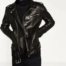 Мужские черные Байкерские Куртки из искусственной кожи, открытые лацканы, карманы на молнии, окантовка, погоны, плечи, размеры от S до XXL