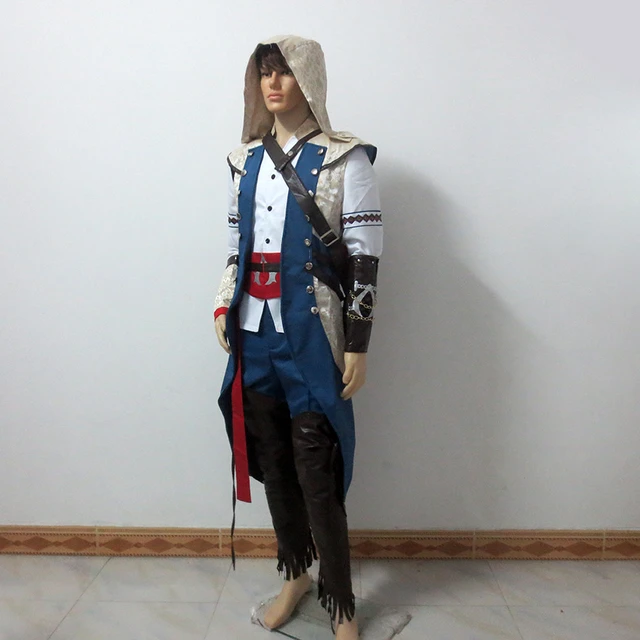 Hot Creed Cosplay Costume Ezio Assasin Connor Sweater Pants Coat