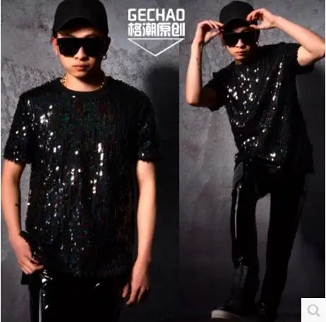 black sequin t shirt