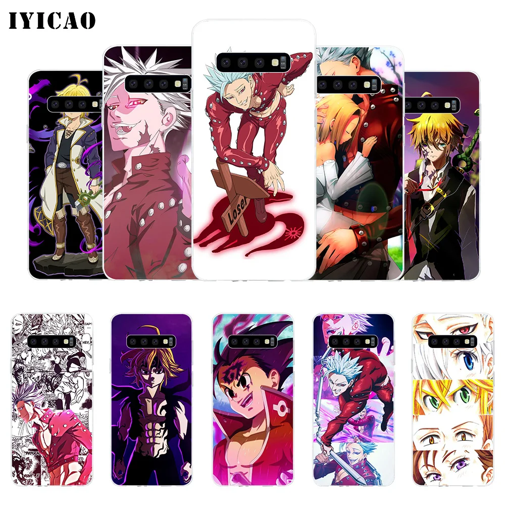 

IYICAO Anime Nanatsu no Taizai Soft Silicone Phone Case for Samsung Galaxy S10e S10 S9 S8 Plus S7 Edge TPU Cover