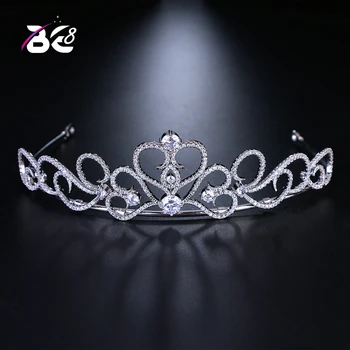 

Be 8 2018 New Fashion Luxury Crystal AAA CZ Tiaras and Crowns Women Hair Accessories Bridal Hair Jewelry Tiara De Noiva H137
