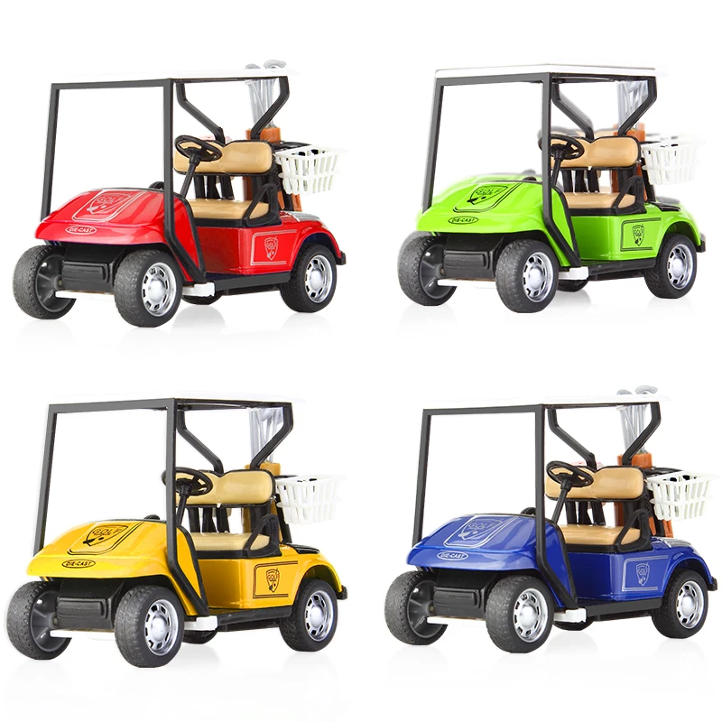 136 Vehicles Toy High Simulation Golf Cart Alloy Pull Back Car Kids