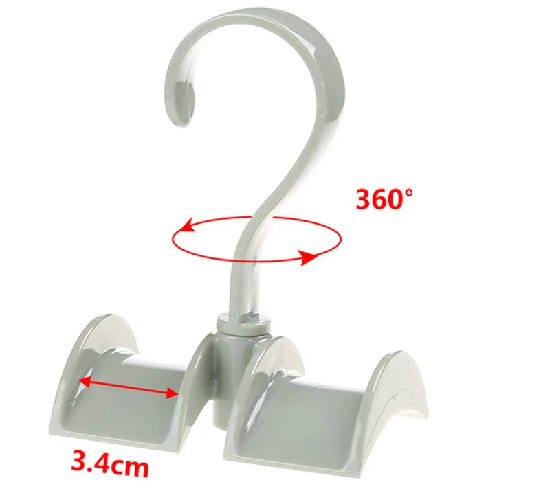 Многофункциональный роторный полка для хранения в гардеробе пластиковый двойной крючок одежда шляпа сумка вешалка для белья инструмент