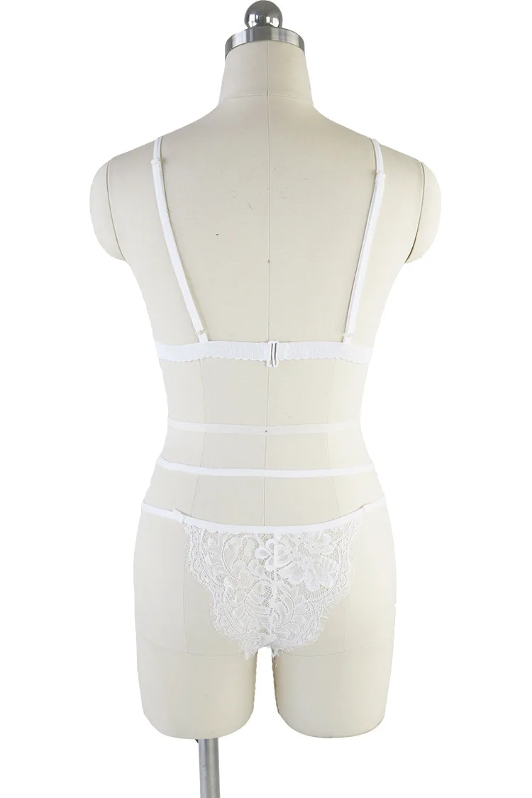 e Set Lace Flower Unpadded Bra Sets