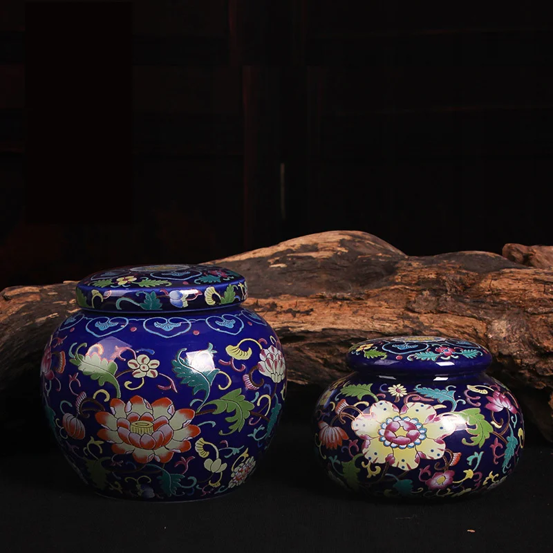 

Luxurious Cremation Ashes Urn For Small Pets Dog Cat Funeral Ceramics Hand Painted Display Burial Urns Pet Memorials Columbarium