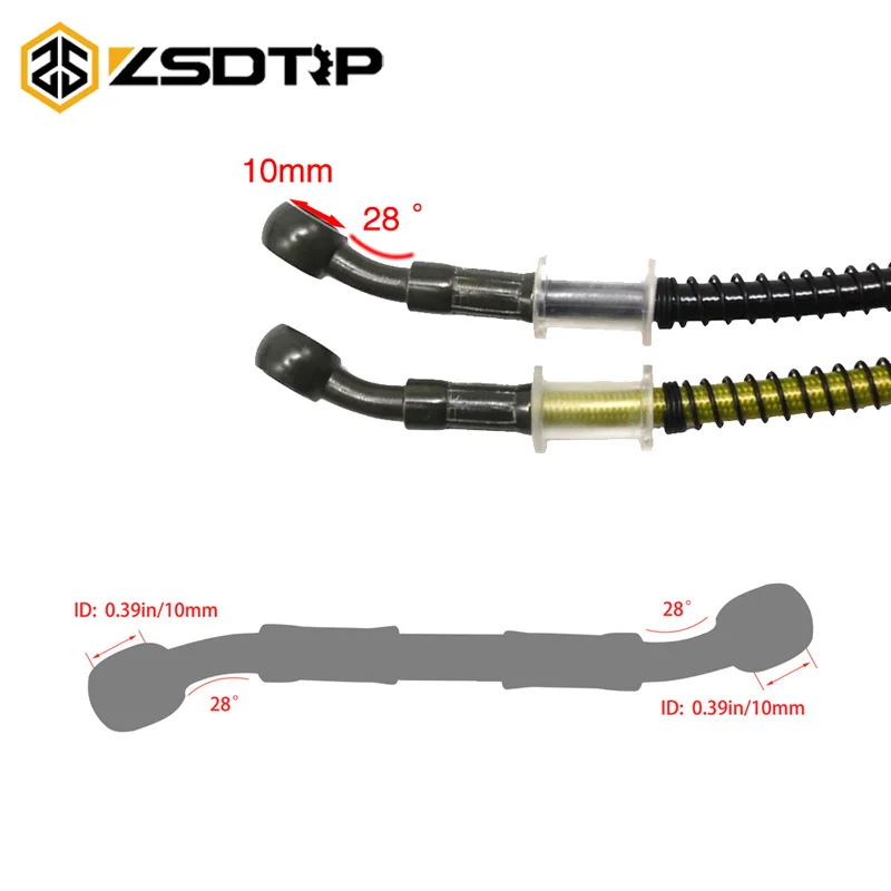 Гидравлический тормозной шланг ZSDTRP для мотоцикла кабель 10 мм Banjo Suzuki Kawasaki Yamaha Honda
