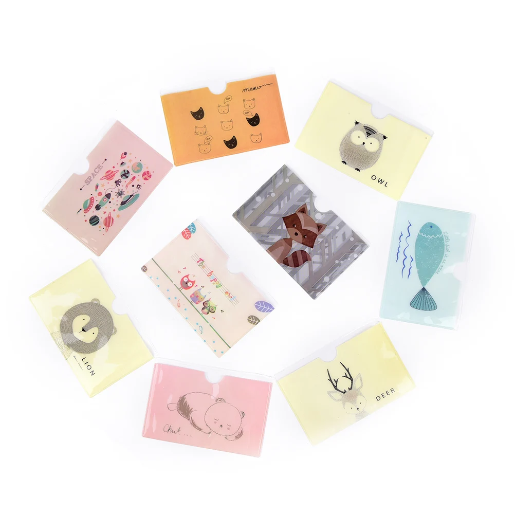 

1PC Transport Bus Car Card Business Credit Card Cover Case Fashion Transparent PVC Summer Travel Credit Card Holder Women Bag