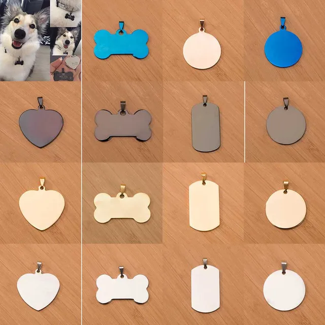 hipidog free engraving dog tags pet collar accessories decoration