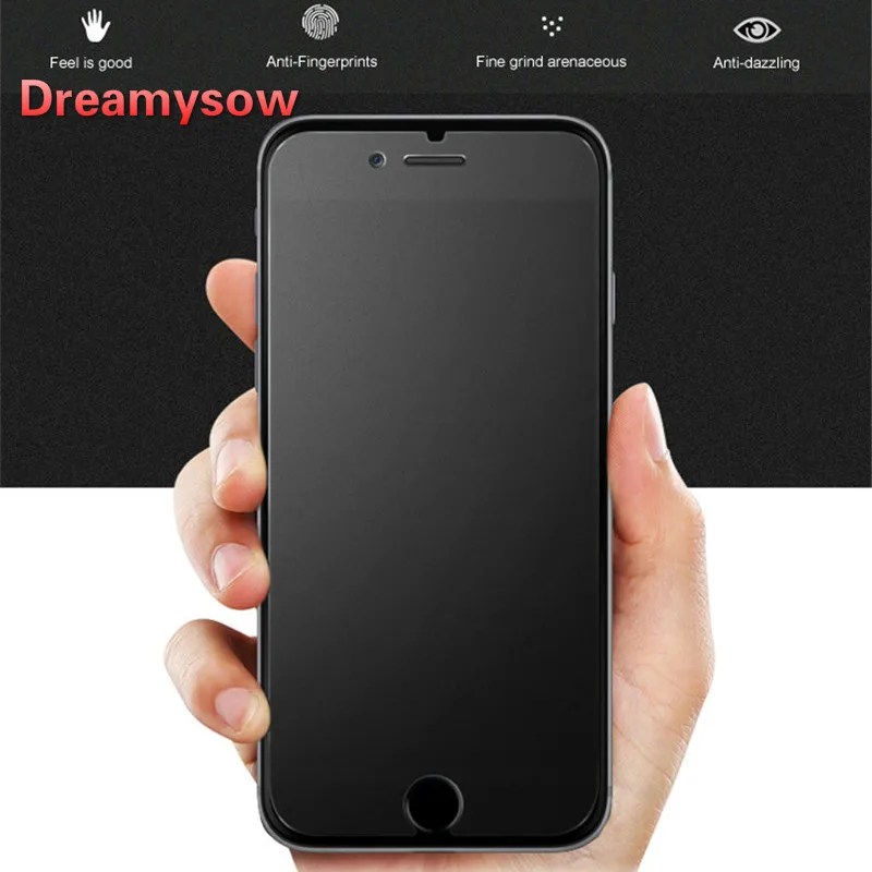 

DREAMYSOW Matte-Felt Screen protector tempered glass film for iphone X XR XS Max 6 6S Plus 8 7 Plus SE 5S 5 5c frosted film
