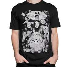 Studio Ghibli Movies Винтажная футболка, Тоторо Унесенные призраками Мононоке Миядзаки тройник Новое поступление мужская футболка Новинка